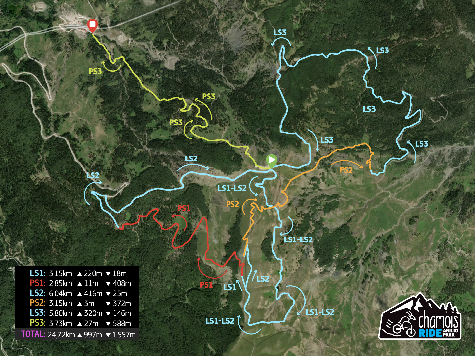 Chamois Ride 2023 map